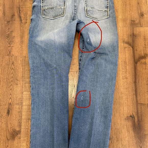 ARIAT Blue Straight Jeans Classic Style - Picture 5 of 6